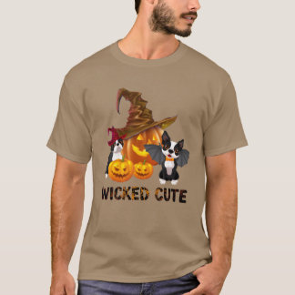 Wicked Cute Halloween Witch Bostonerrier friends T-Shirt