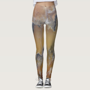 Wicked Cute Mossy Agate Natural Rock Designed Leggings