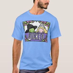Wicked Elphaba Glinda Peaking Playful Cartoon Styl T-Shirt
