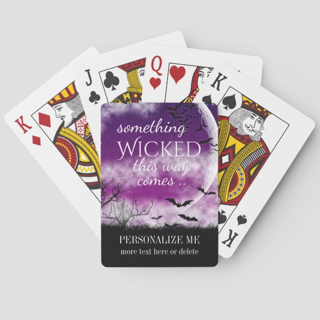 Wicked Fun Custom Playing Cards Halloween Moon (Back)