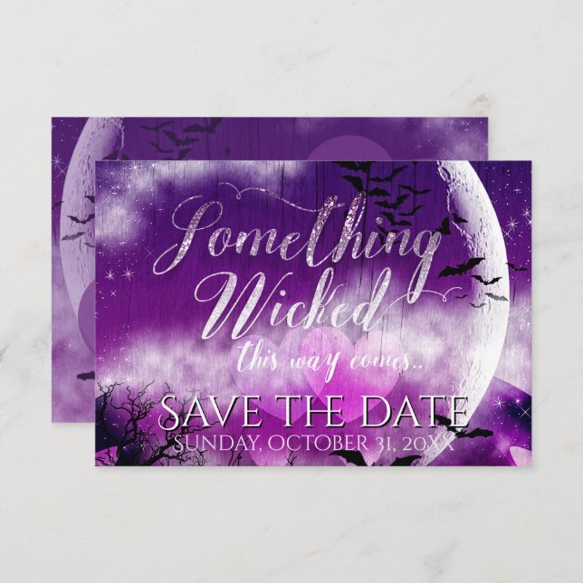 Wicked Fun Love Moon Save the Date w/ Photo (Front/Back)