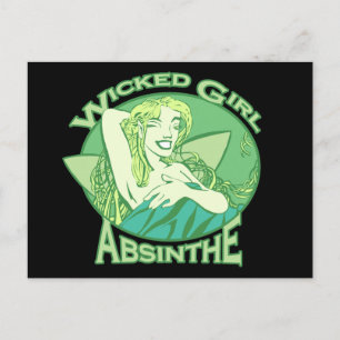 Wicked Girl Absinthe Postcard