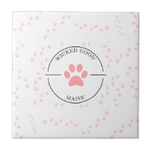 Wicked Good Maine - Pink Paws - Coaster