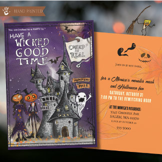 Wicked Good Time Halloween Party  Pumpkin Pals Invitation