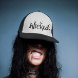 Wicked Halloween Funny Witch  Trucker Hat<br><div class="desc">Unleash your 'Wicked' side this Halloween and make a bewitching statement. It's the must-have tee for spooky season,  perfect for tricks and treats. Grab this witchcraft-inspired design and make this Halloween a wickedly fun one!</div>