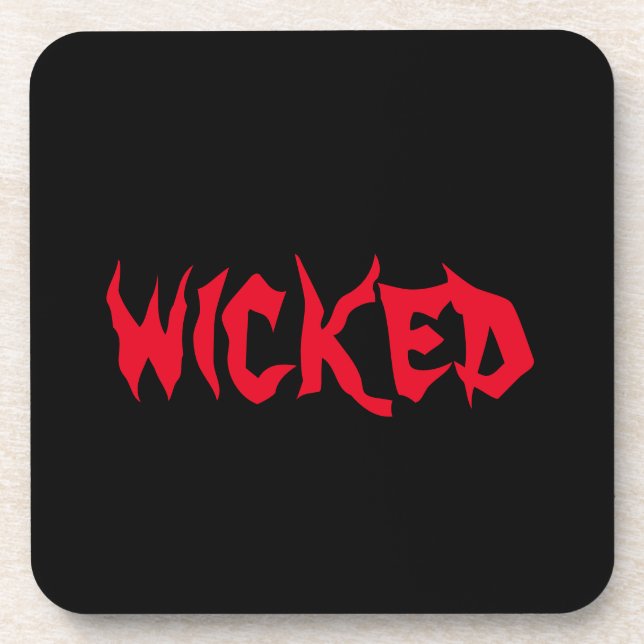 Wicked Hard Plastic Coaster (Front)
