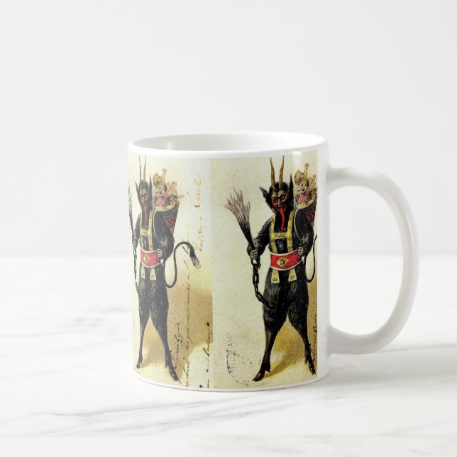 Wicked Krampus Scary Demon Holiday Christmas Xmas Coffee Mug (Right)