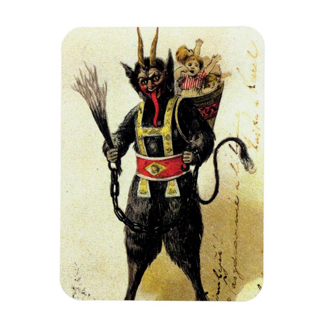 Wicked Krampus Scary Demon Holiday Christmas Xmas Magnet (Vertical)