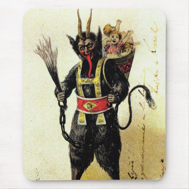 Wicked Krampus Scary Demon Holiday Christmas Xmas Mouse Pad (Front)
