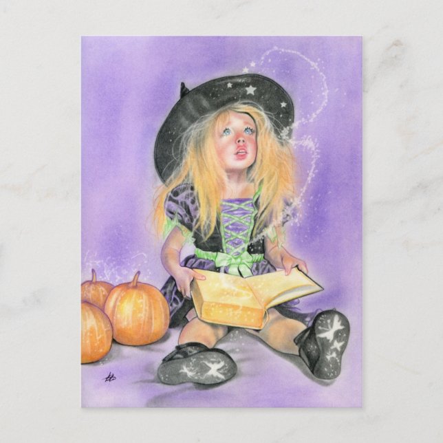 Wicked little witch spells postcard (Front)