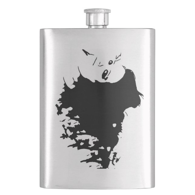 Wicked Mane Hip Flask (Front)