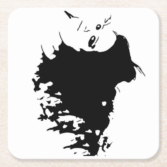 Wicked Mane Square Paper Coaster (Front)