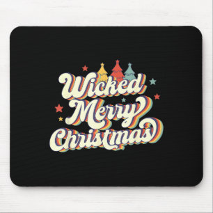 Wicked Merry Christmas Retro Groovy New England Xm Mouse Pad