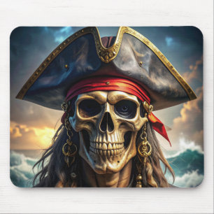 Wicked Pirate Skull Mousepad