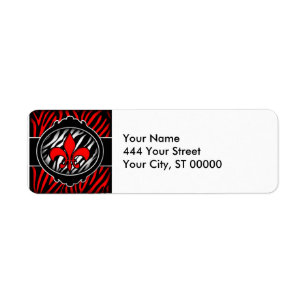 wicked red zebra fleur de lis symbol