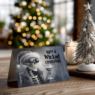 Wicked Skeleton Christmas Holiday Card
