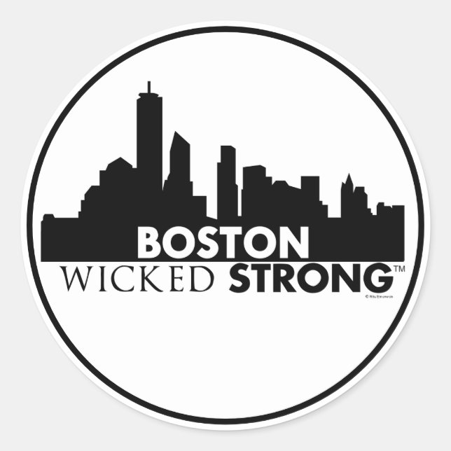 Wicked Strong Classic Round Sticker (Front)