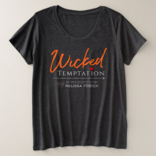 Wicked Temptation grey round neck T-shirt upto 4x Plus Size T-Shirt