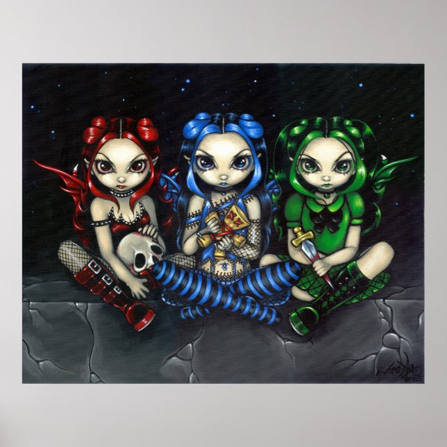 Wicked, Tricksy and False gothic fairy Art Print (Front)
