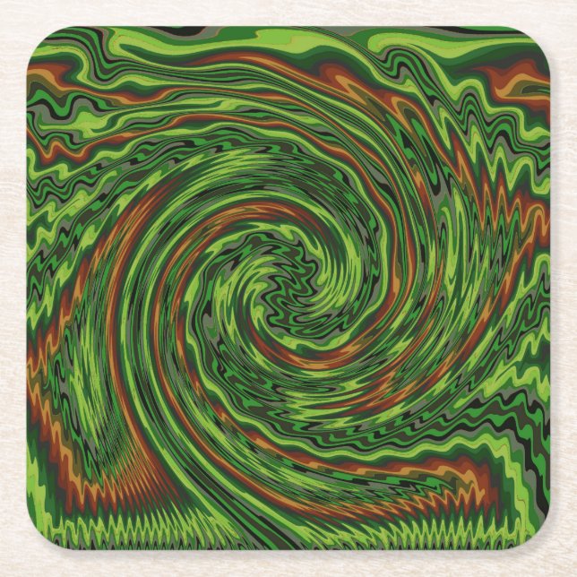 Wicked Twist Square Paper Coaster (Front)