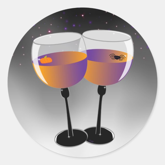 Wicked Wine Classic Round Sticker (Front)