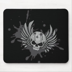 Wicked Winged Skull Mouse Pad