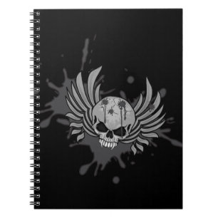 Wicked Winged Skull Spiral Notebook