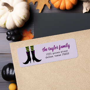 Wicked Witch Boots Halloween Address Labels