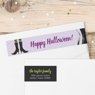 Wicked Witch Boots Halloween Address Labels