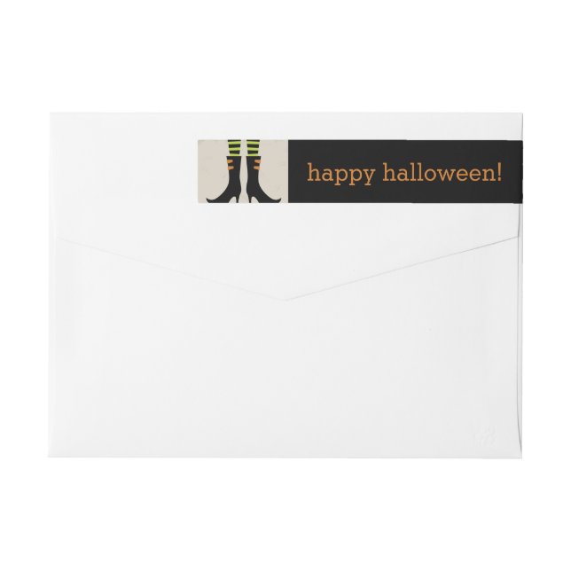 Wicked Witch Boots Halloween Address Labels (Back)
