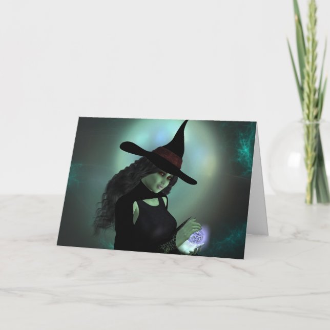 Wicked Witch Casting a Spell Card (Front)