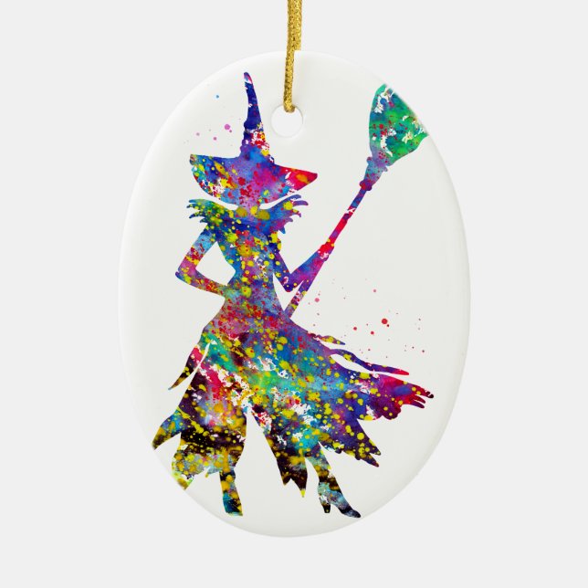 Wicked Witch Ceramic Tree Decoration (Front)