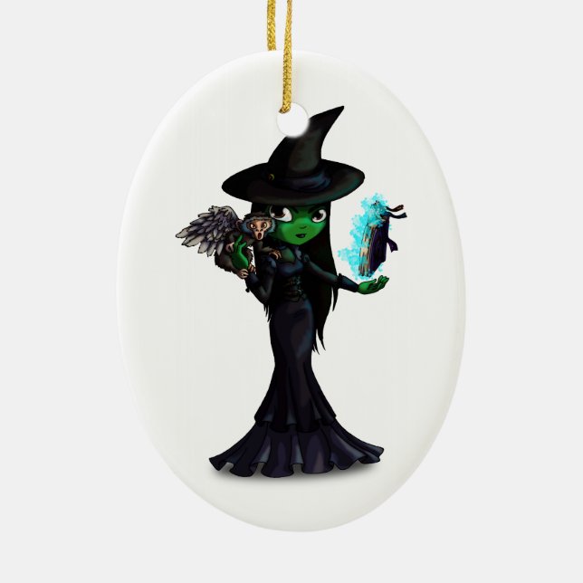 Wicked Witch Ceramic Tree Decoration (Back)