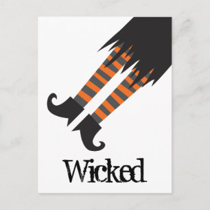 Wicked Witch Funny Halloween Postcard