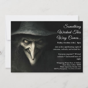 Wicked Witch Halloween Costume Party Invitation