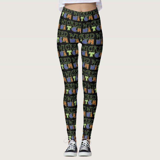 Wicked Witch Halloween Leggings (Front)