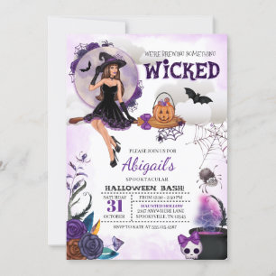 Wicked Witch Halloween Party Invitation