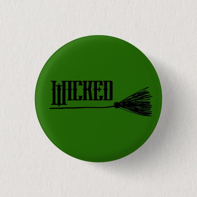 Wicked Witch Personalised Broomstick pin (Front)