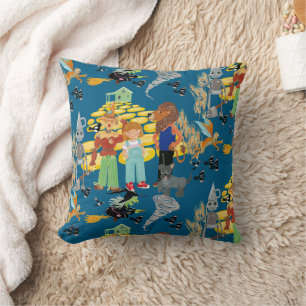 Wicked witch, scarecrow and lion pattern cushion
