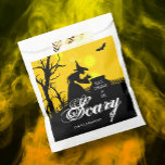 Wicked Witch Silhouette Halloween Favour Bags<br><div class="desc">A wicked witch and her cauldron,  a black bat,  picket fence and bare tree silhouetted against a spooky sky,  these Halloween party favour bags feature the words "Eat,  Drink & Be Scary." MATCHING items in our store.</div>