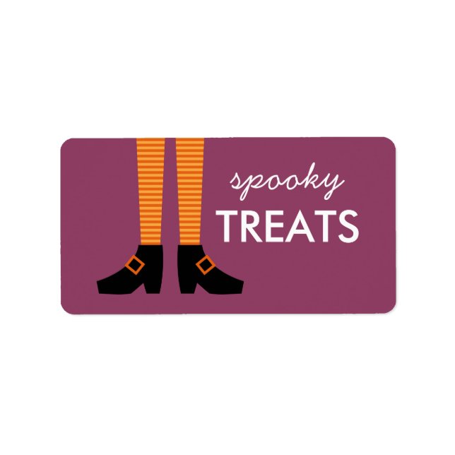 Wicked Witch Spooky Treats Label (Front)