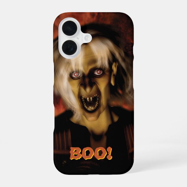 Wicked witch with pumpkin. Halloween iPhone 16 Case (Back)