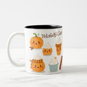 Wickedly Cute-Halloween Design Two-Tone Coffee Mug