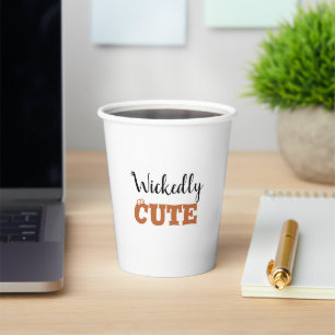 Wickedly Cute Halloween Witch   Spooky Adorable  Paper Cups