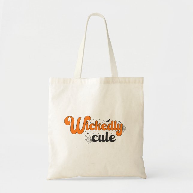 Wickedly cute - pattern for magical Halloween nigh Tote Bag (Front)