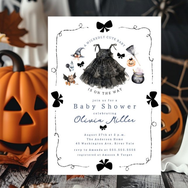 Wickedly Cute Witch Baby Shower Invitation (Creator Uploaded)