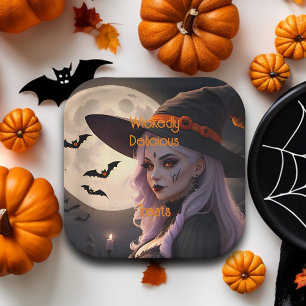 Wickedly Delicious Treats Halloween Party  Paper Plate