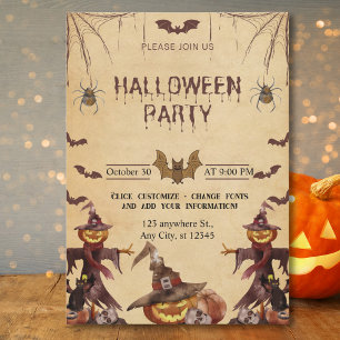 Wickedly Fun Halloween Party Invitation