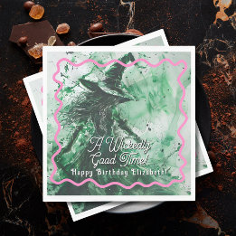 Wickedly Good Time Personalised Happy Birthday Napkin