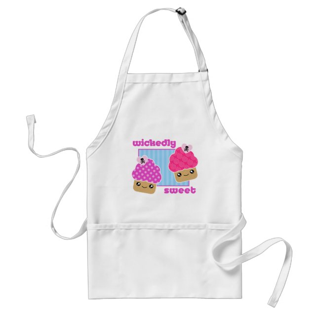 Wickedly Sweet Kawaii Cupcakes Apron (Front)